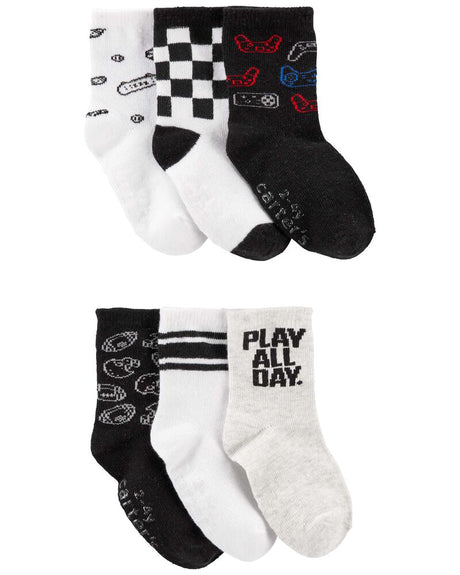 Lot De 6 Chaussettes Gamer Carter's - Noir & Blanc