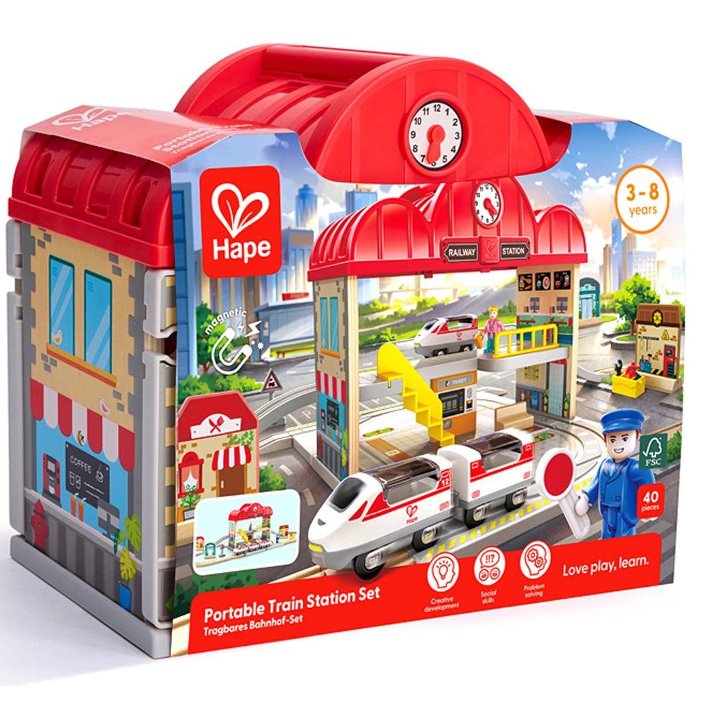 Hape Gare Ferroviaire Portable 3-8A