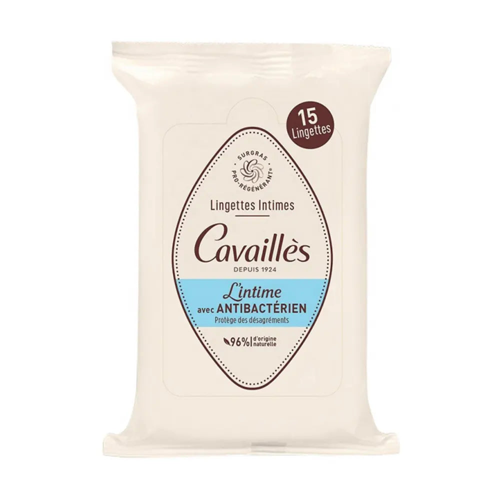 Rogé Cavaillès Lingettes Intimes Anti-Bactériennes – 15 unités