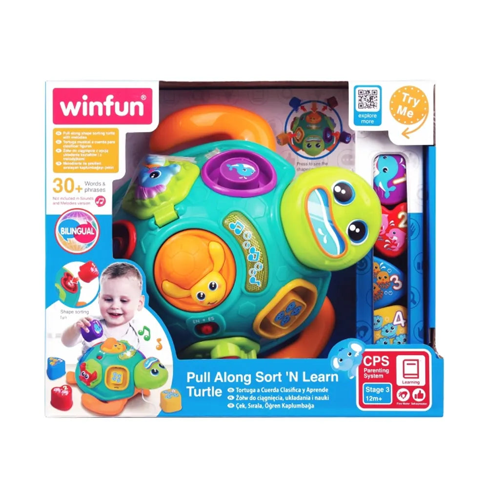 Winfun VIGA Pull-Along Shape Sorting Learning Turtle - 12M+
