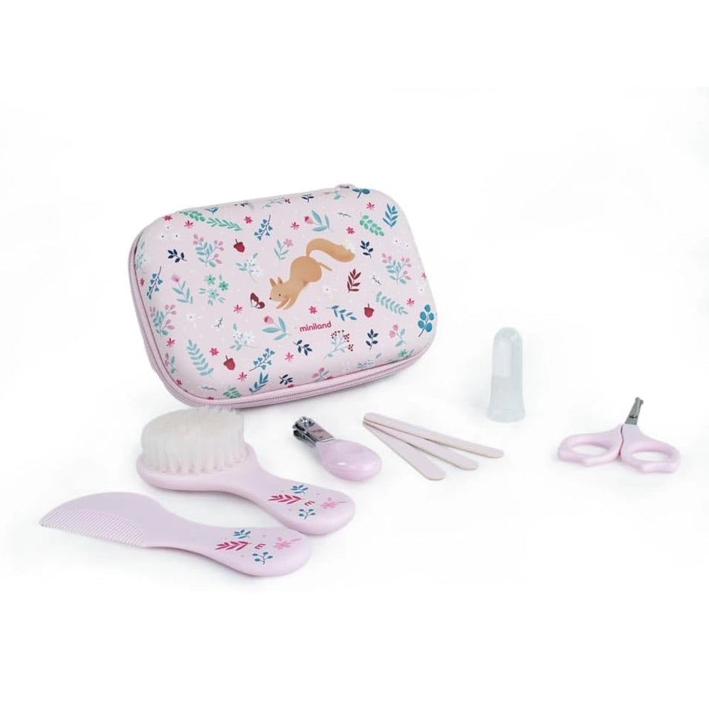 Miniland Kit de Soins pour Bébé - Écureuil Rose