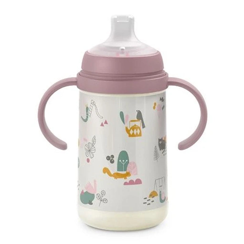 Suavinex Anti-Colic Bottle with Handles and Silicone Spout 270ml - Pink