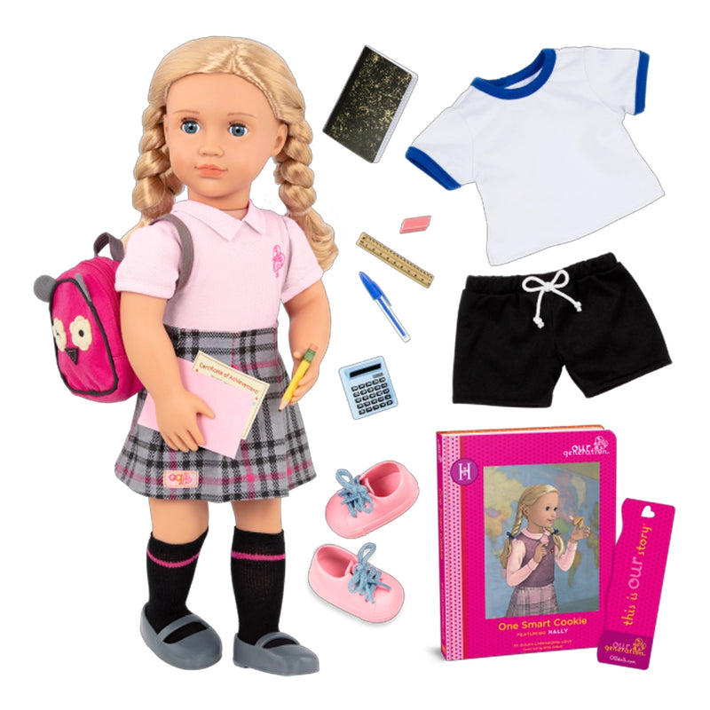 Our Generation School Girl Doll & Storybook 3Y+ - Hally