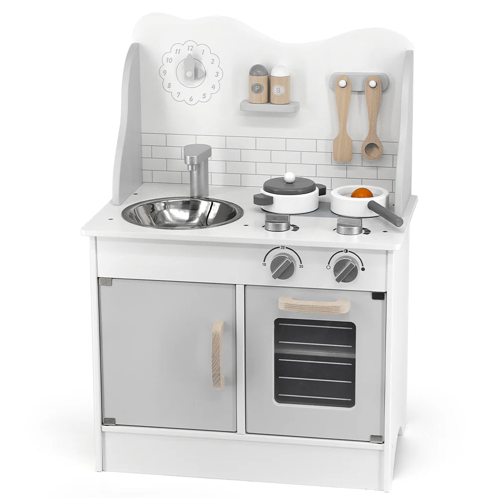 Viga Toys PolarB Cuisine avec Ustensiles 3A+ - Gris ( Plaque coté Mur Manquante)