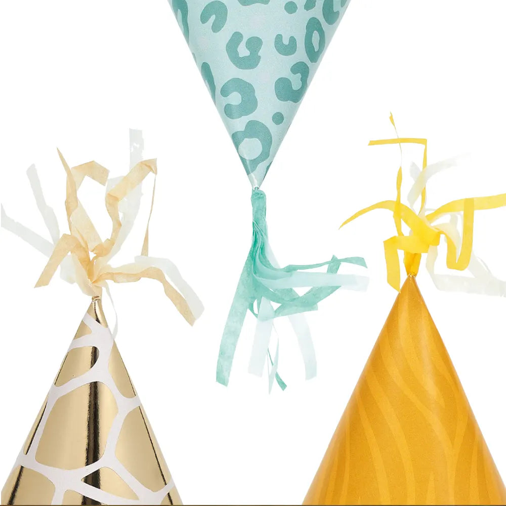 Set of 8 Paper Hats - Wild
