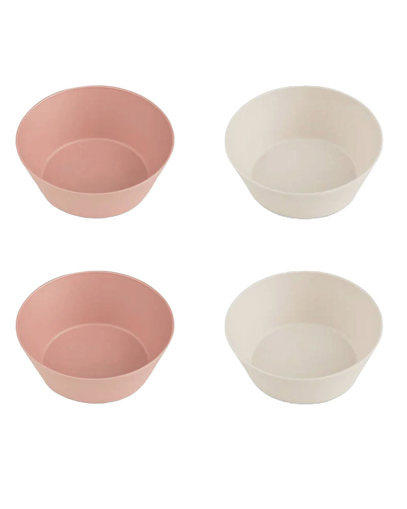 Set de 4 Bols Biosourcées Citron - Rose & Crème