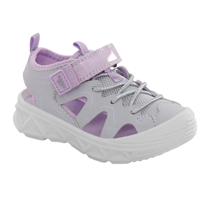 OshKosh Shoes Play Sandals - Grey & Purple