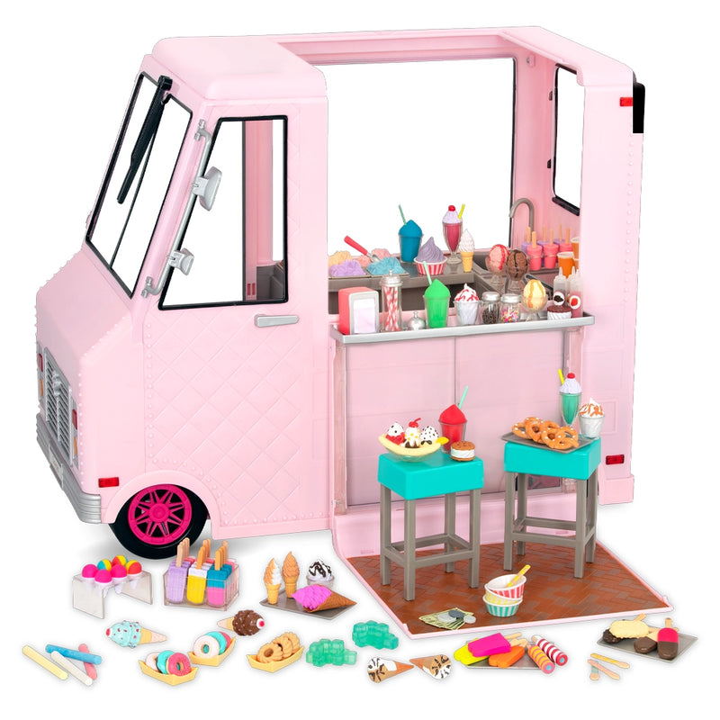 Our Generation Ice Cream Truck for 18-inch Dolls  3Y+ - Sweet Stop Pink