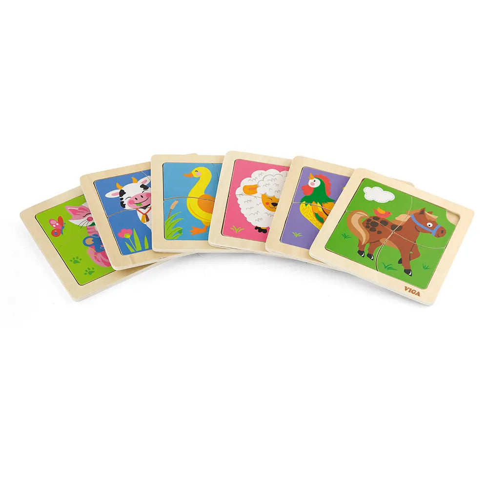 Viga Toys Puzzle 4 Pièces En Bois 18M+ - Cheval