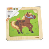 Viga Toys Puzzle 4 Pièces En Bois 18M+ - Cheval