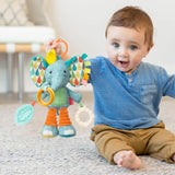 Infantino Jouet Sensoriel et Hochet d’Éveil Eléphant - 0M+