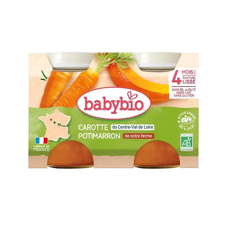 Babybio Pot Carotte Potimarron 2x130g