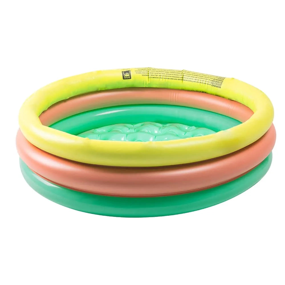 Eurekakids Piscina para bebé de 3 anillos Hello Summer
