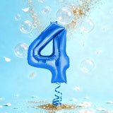 Blue Aluminum Number 4 Balloon – 86cm