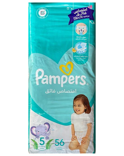 Pampers Baby-dry - Taille 5 x 56 Couches, 11-25 kg