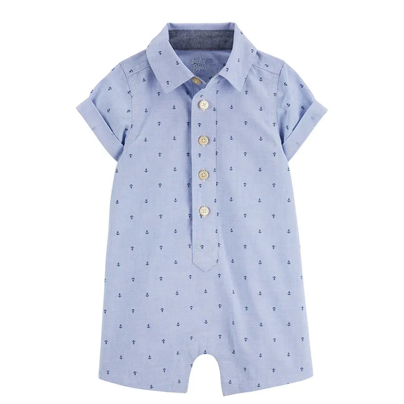 Oshkosh Buttoned Romper - Blue