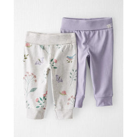 Lot de 2 joggers en coton bio bébé fille