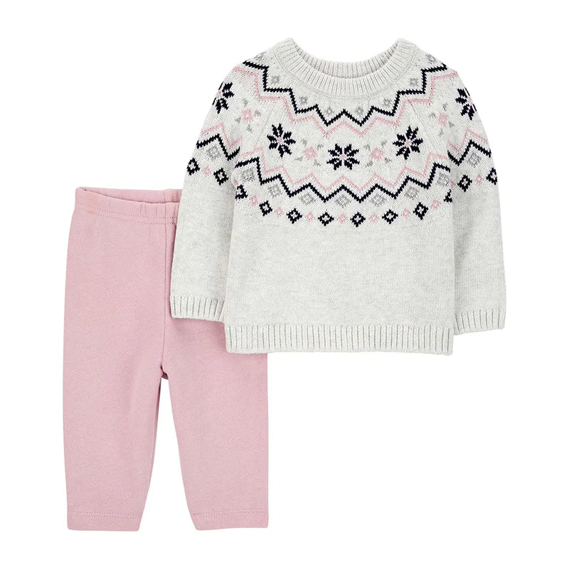 Baby Fair Isle 2-piece sweater and leggings set