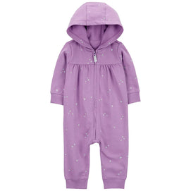 Combinaison violette à manches longues bébé