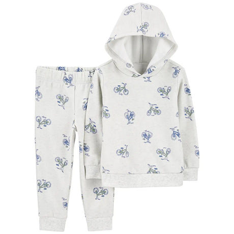 Conjunto de bebé de 2 piezas: jersey sherpa con cremallera de un cuarto y pantalón de lona