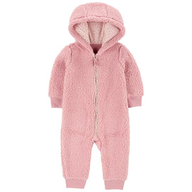 Combinaison polaire à capuche bébé