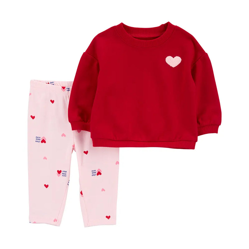 Ensemble 2 Pièces St-Valentin Bébé Fille Carter's - Rouge