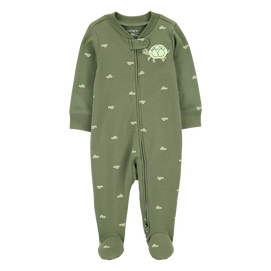Pyjama dors-bien zippé tortue bébé garçon - Coton