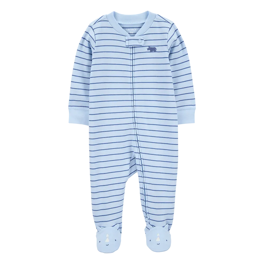 Pyjama dors-bien zippé rhinocéros bébé garçon