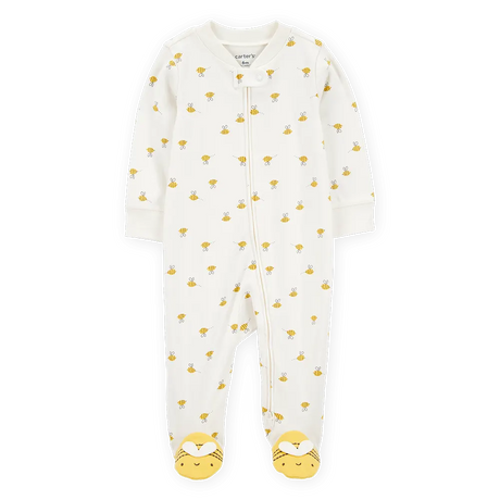 Pyjama dors-bien zippé abeille bébé - Coton
