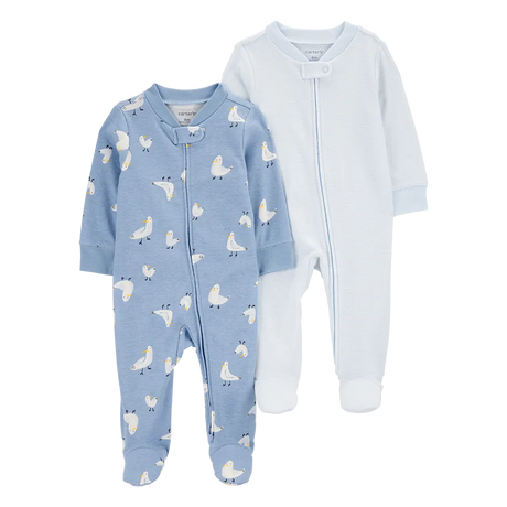 Lot de 2 pyjamas pélican zippés bébé garçon