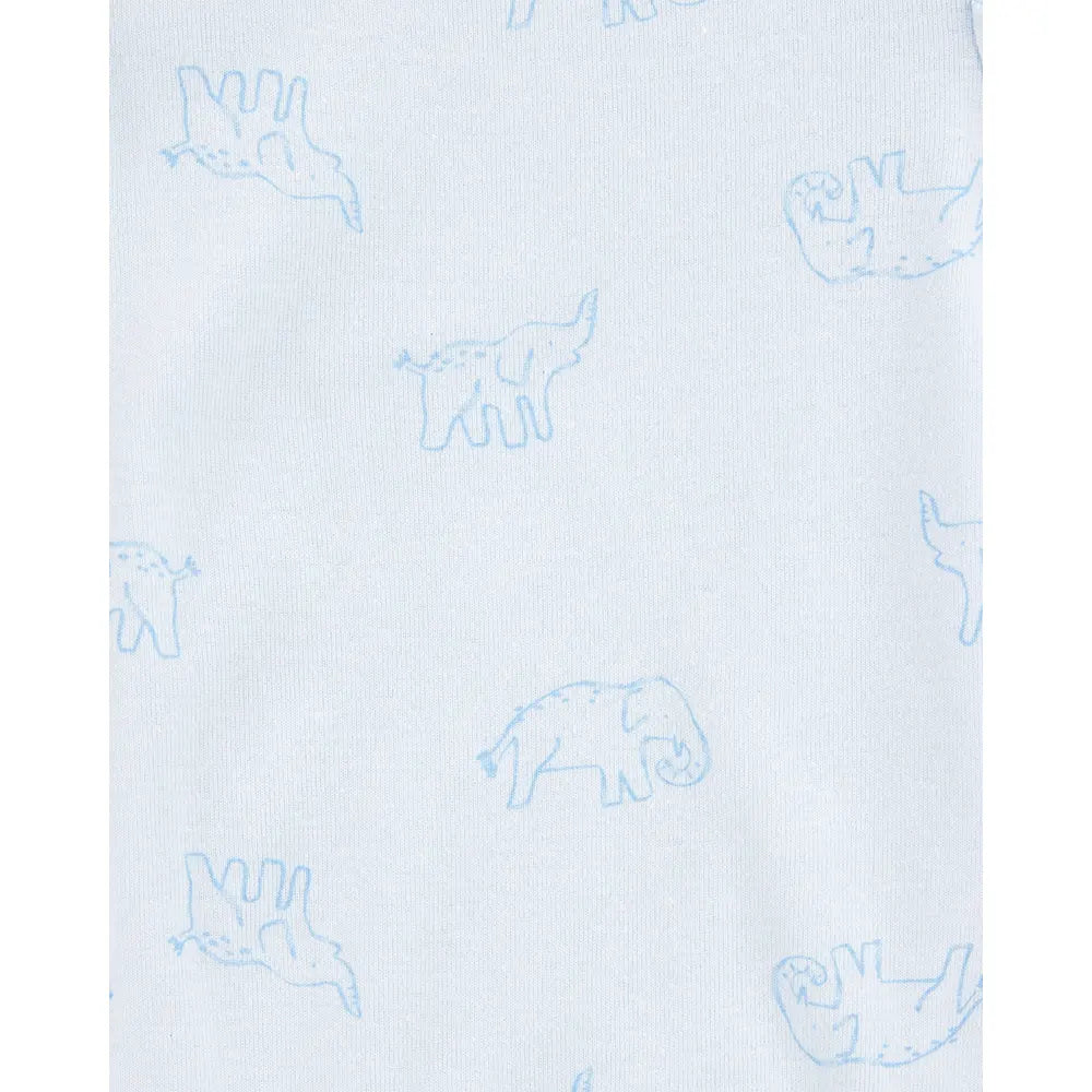 Carter's 5-Pack Baby Girl Cotton Bodysuits - Blue & Beige