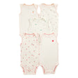 Lot de 5 bodys sans manches légumes bébé - Coton