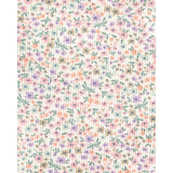 Ensemble fleuri en coton bio côtelé bébé fille