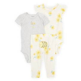 Ensemble 3 pièces abeille pour bébé fille