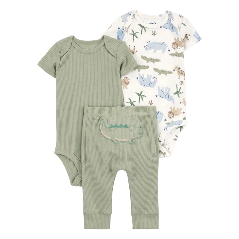 Conjunto de 3 piezas para bebé niño Carter's - Caimán