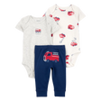 Ensemble 3 pièces camion de pompier bébé garçon
