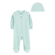 Ensemble pyjama zippé et bonnet citron bébé fille