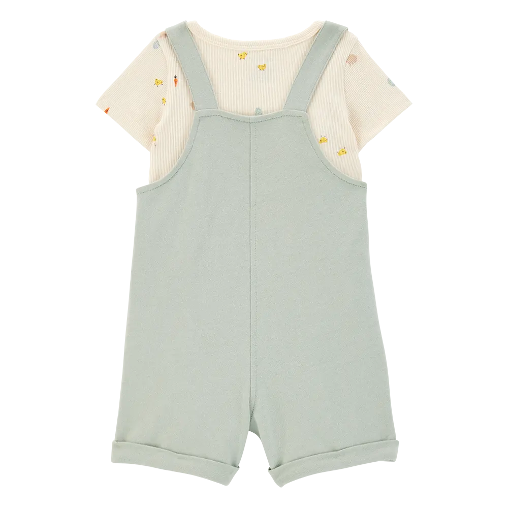 Camiseta y overol corto para bebé Carter's - Conejo