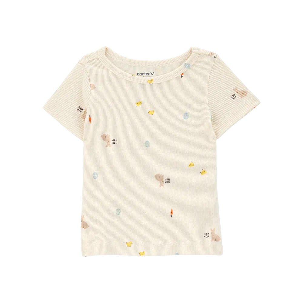 Camiseta y overol corto para bebé Carter's - Conejo