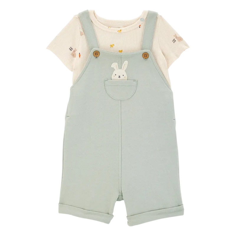 Carter's Baby T-shirt & Shortalls Set - Bunny