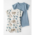 Little Planet Baby 2-Pack Organic Cotton Rompers - Blue & Safari