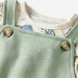 Ensemble salopette courte en coton bio bébé