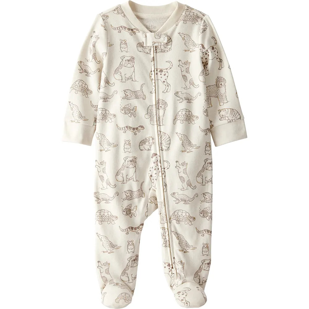 Pyjama dors-bien en coton bio - Imprimé animal