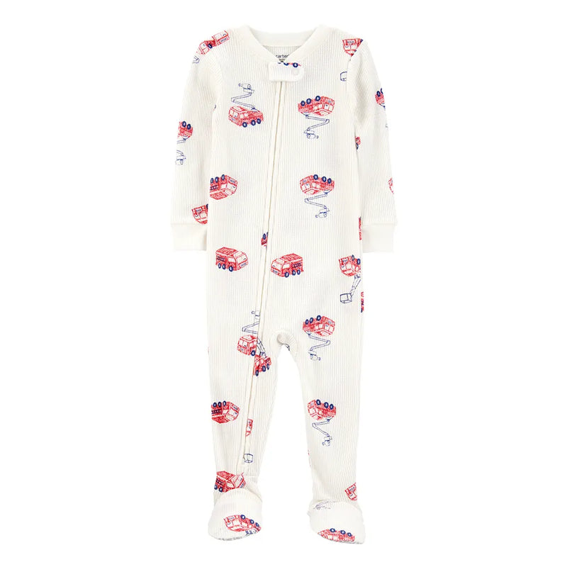 Carter's Baby Boy Waffle-Knit Sleep & Play - Firefighter