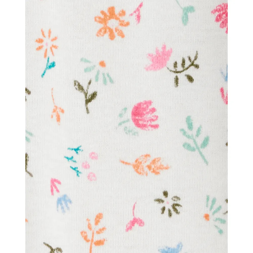 Pyjama dors-bien imprimé floral bébé fille - Coton