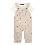 Ensemble salopette et t-shirt ancre bébé garçon