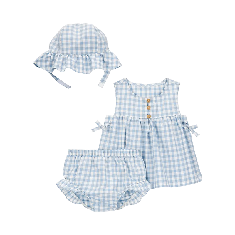 Ensemble 3 Pièces avec Chapeau Bébé Fille Carter's - Vichy