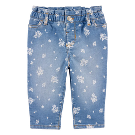 Jean "paperbag" pour bébé fille - Bleu