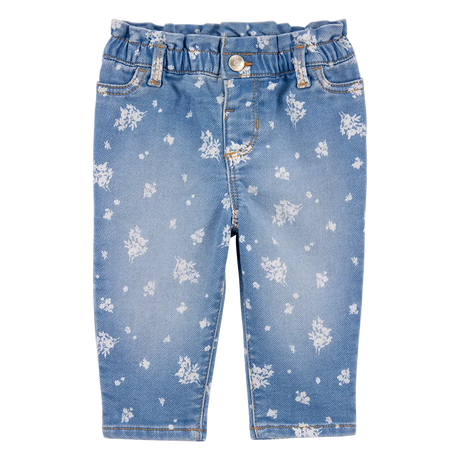 Jean "paperbag" pour bébé fille - Bleu