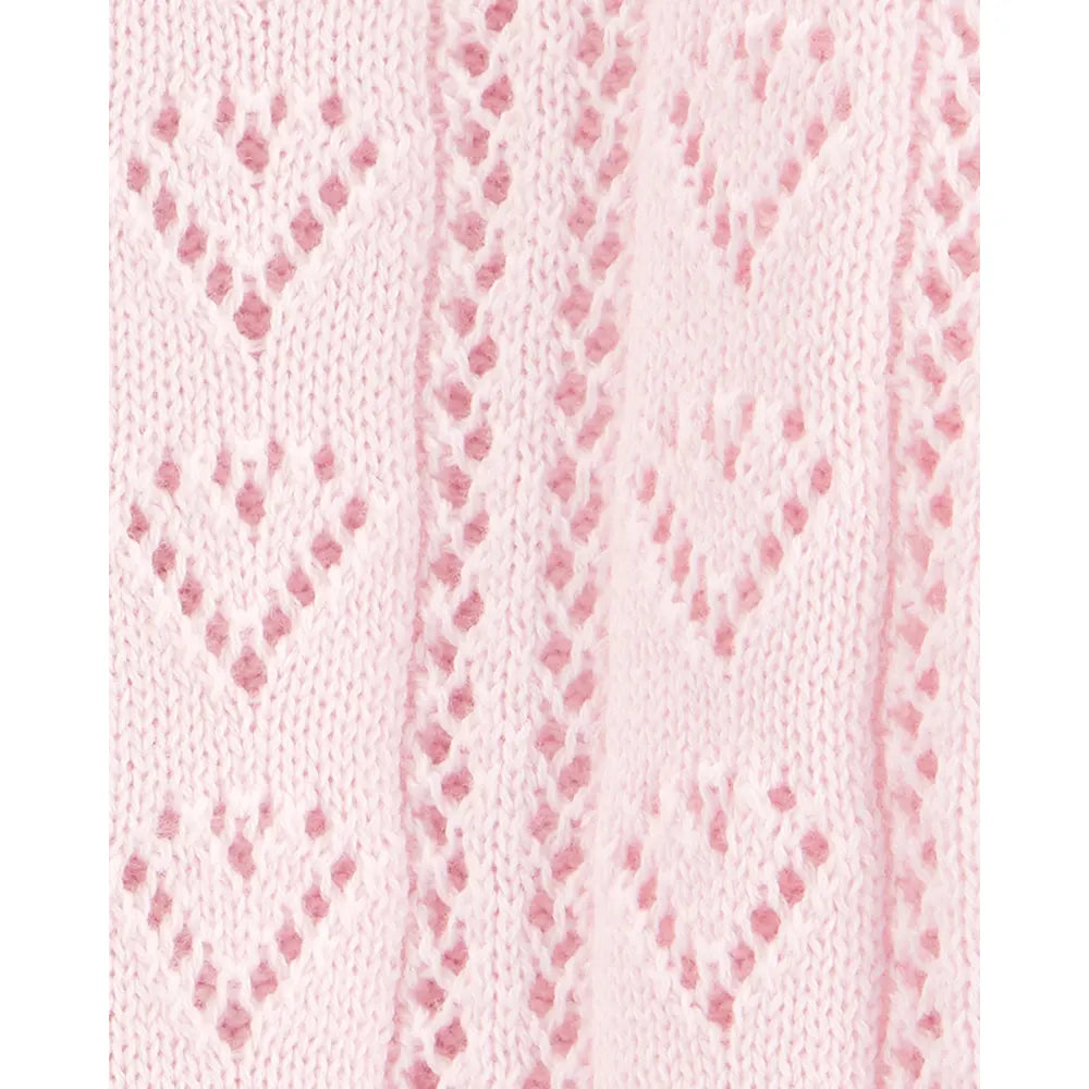 Cardigan de punto con corazones para bebé niña OshKosh - Rosa